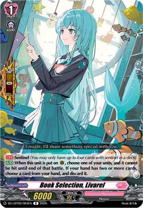 Book Selection, Livarel (DZ-LBT02/064EN) [Lyrical Monasterio Season of Wonders]