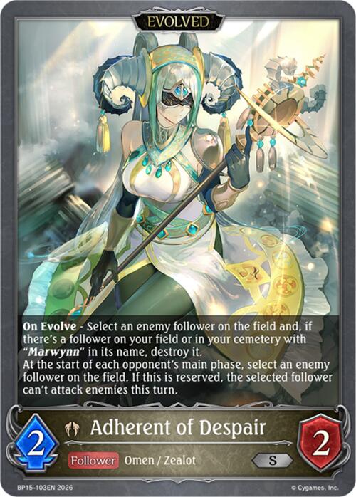 Adherent of Despair (Evolved) (BP15-103EN) [Trial of the Omens]
