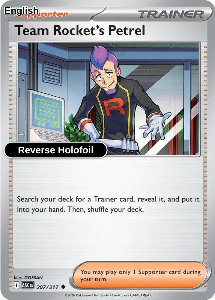 Team Rocket's Petrel [ASC - 207/217] U ME: Ascended Heroes - Reverse Holofoil