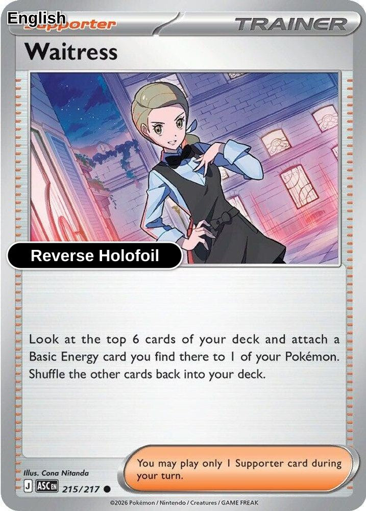 Waitress [ASC - 215/217] C ME: Ascended Heroes - Reverse Holofoil