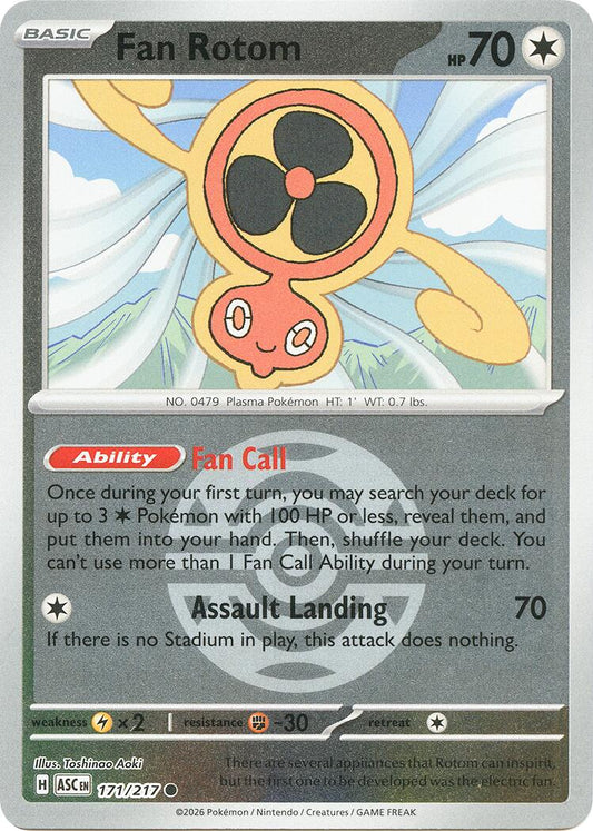 Fan Rotom (171/217) (Dusk Ball) [Mega Evolution: Ascended Heroes]