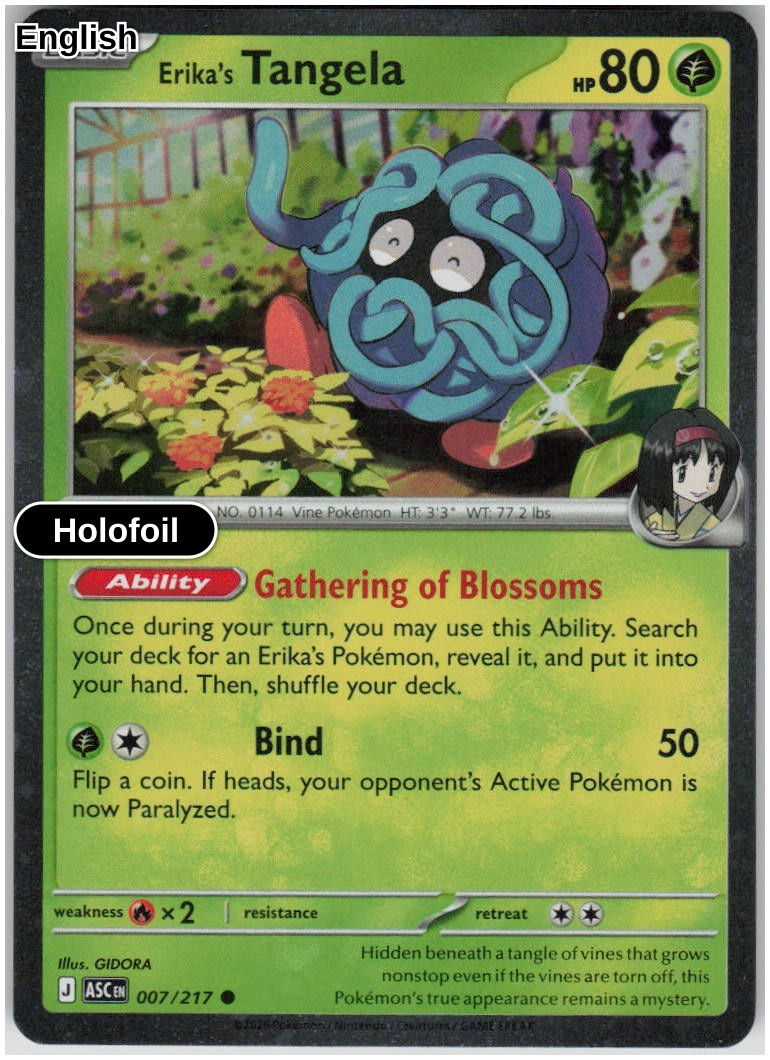 Erika's Tangela - 007/217 (Cosmos Holo)