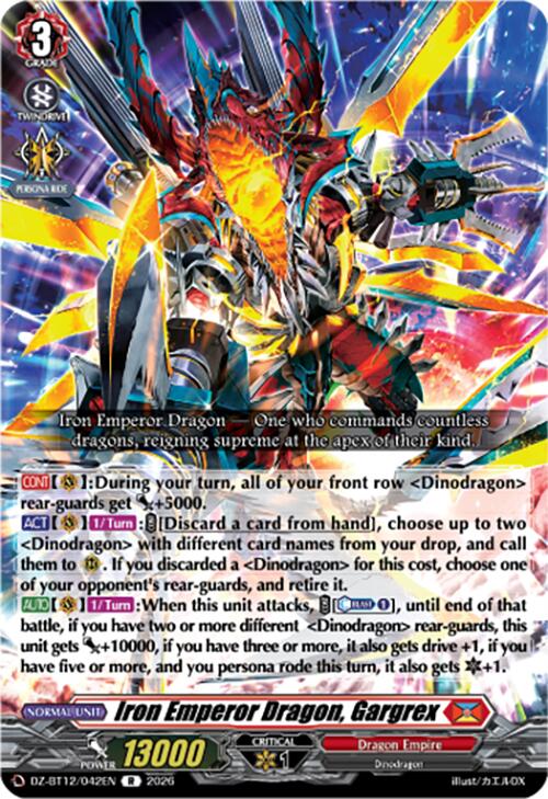 Iron Emperor Dragon, Gargrex (DZ-BT12/042EN) [Chasm of Lost Souls]