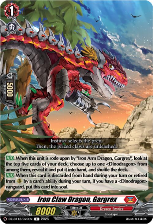 Iron Claw Dragon, Gargrex (DZ-BT12/070EN) [Chasm of Lost Souls]