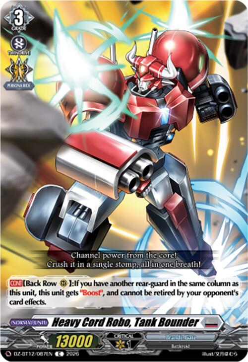 Heavy Cord Robo, Tank Bounder (DZ-BT12/087EN) [Chasm of Lost Souls]