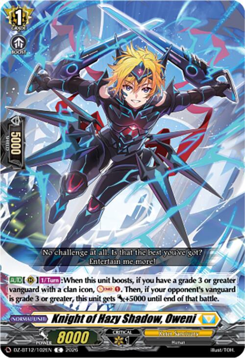Knight of Hazy Shadow, Oweni (DZ-BT12/102EN) [Chasm of Lost Souls]