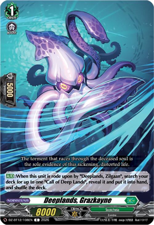 Deeplands, Grazkayne (DZ-BT12/108EN) [Chasm of Lost Souls]