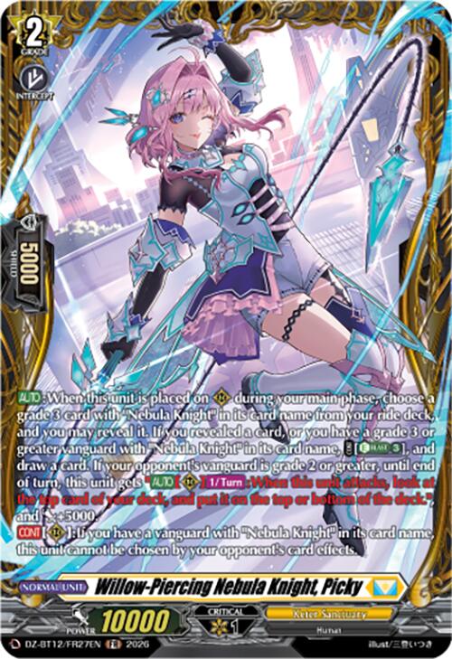 Willow-Piercing Nebula Knight, Picky (DZ-BT12/FR27EN) [Chasm of Lost Souls]