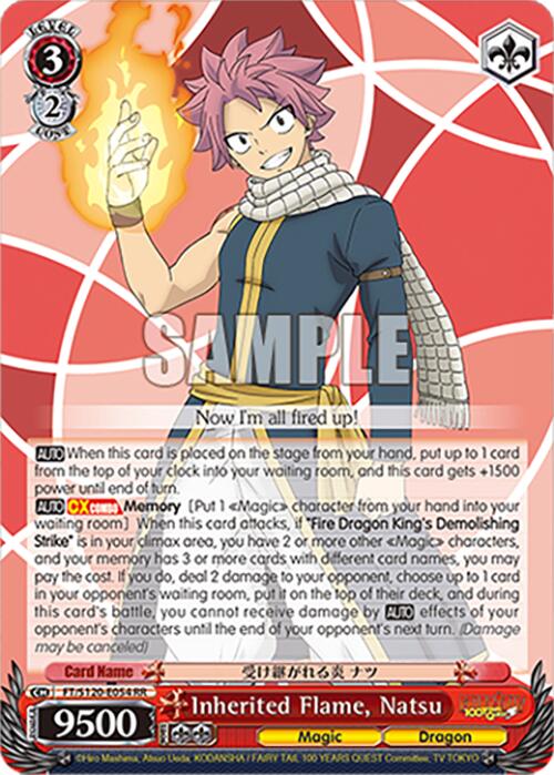 Inherited Flame, Natsu (FT/S120-E054 RR) [FAIRY TAIL 100 YEARS QUEST]