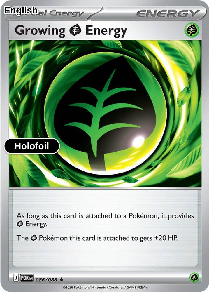 Growing Grass Energy [POR - 086/088] R ME03: Perfect Order - Holofoil