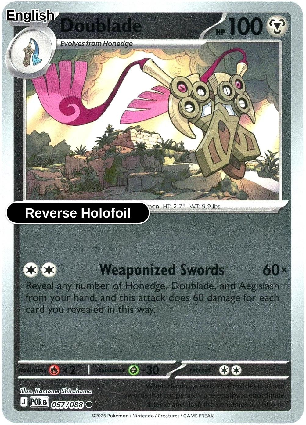 Doublade - 057/088 [POR - 057/088] C ME03: Perfect Order - Reverse Holofoil