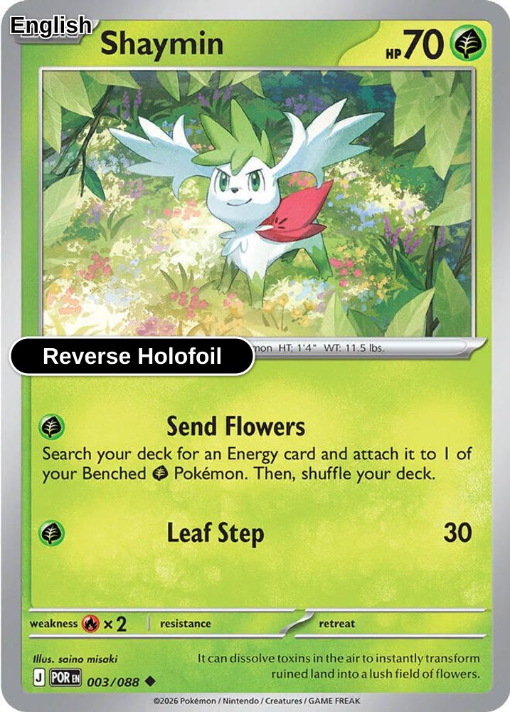 Shaymin [POR - 003/088] U ME03: Perfect Order - Reverse Holofoil