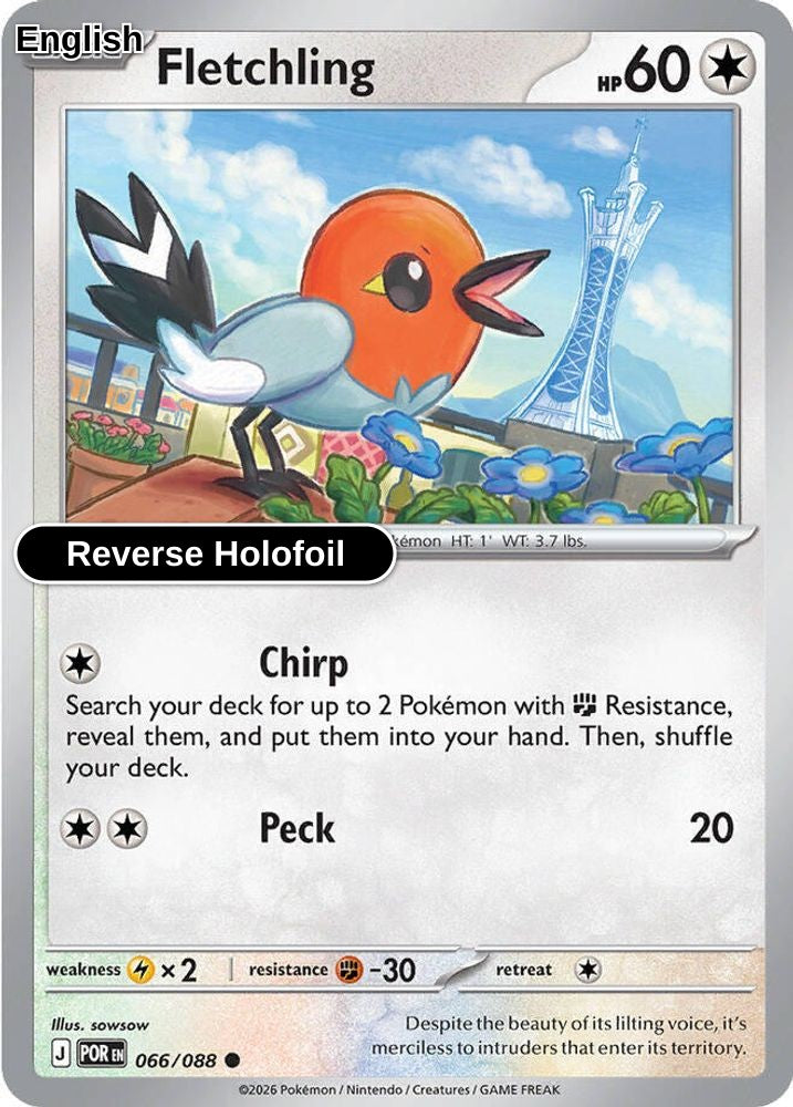 Fletchling [POR - 066/088] C ME03: Perfect Order - Reverse Holofoil