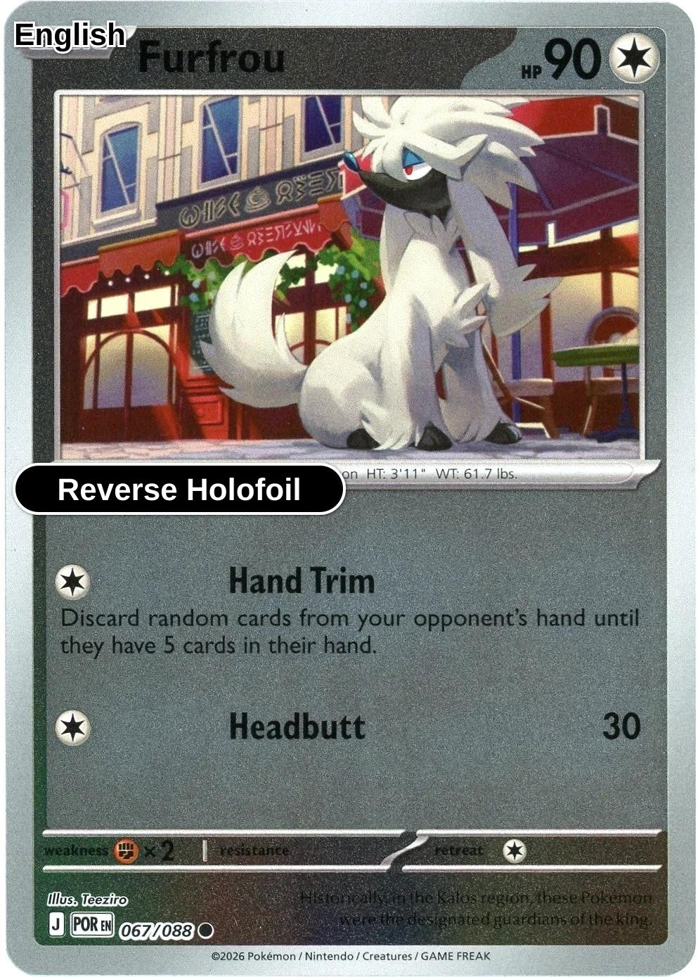 Furfrou [POR - 067/088] C ME03: Perfect Order - Reverse Holofoil