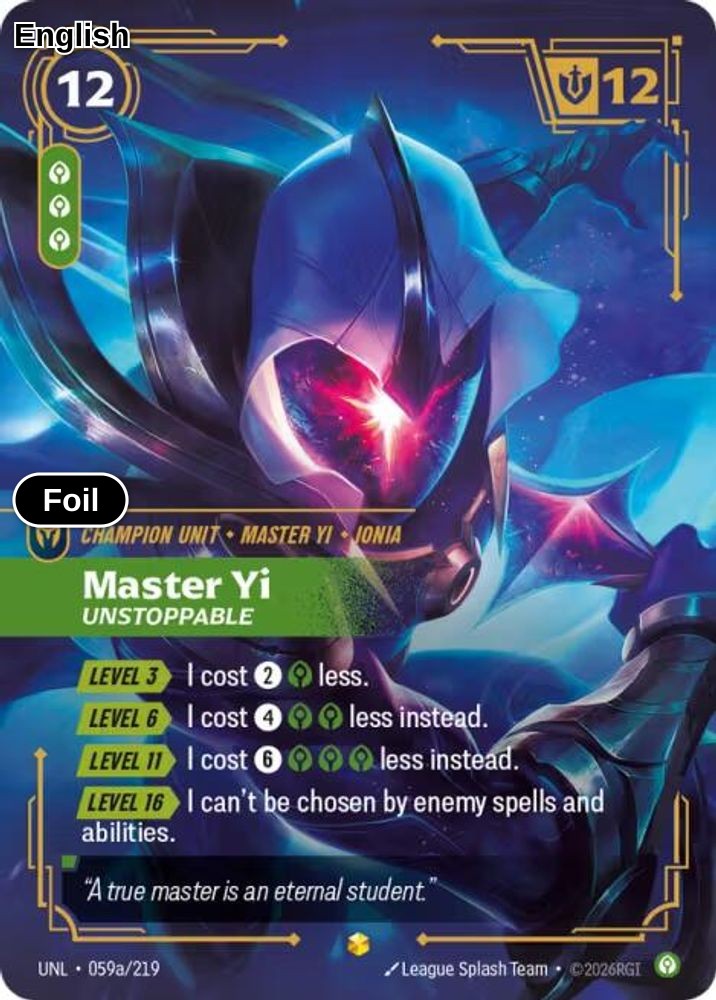Master Yi, Unstoppable (Alternate Art)