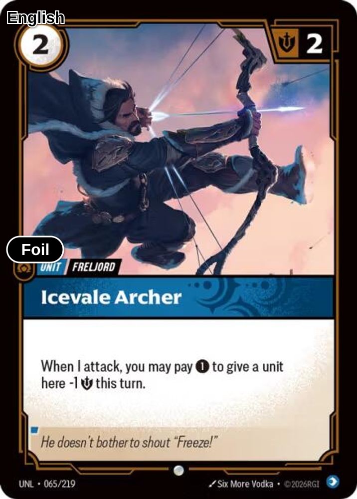 Icevale Archer [UNL - 065/219] C Unleashed - Foil