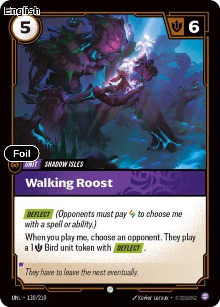 Walking Roost [UNL - 130/219] C Unleashed - Foil