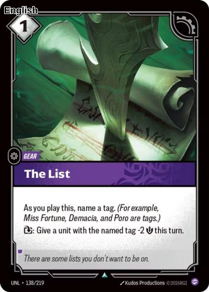 The List [UNL - 138/219] U Unleashed