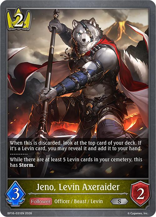 Jeno, Levin Axeraider (BP16-031EN) [New World Genesis]