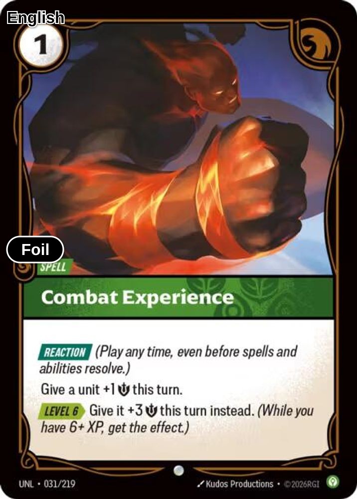 Combat Experience [UNL - 031/219] C Unleashed - Foil