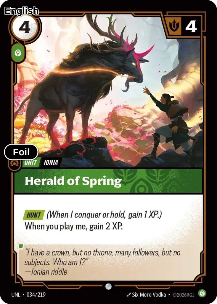 Herald of Spring [UNL - 034/219] C Unleashed - Foil