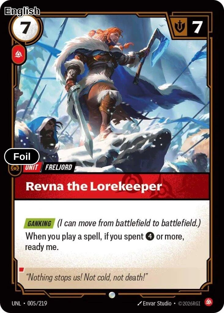 Revna the Lorekeeper [UNL - 005/219] C Unleashed - Foil