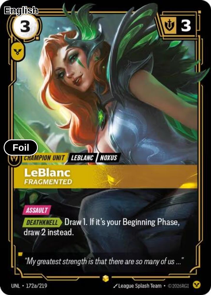 LeBlanc, Fragmented (Alternate Art)
