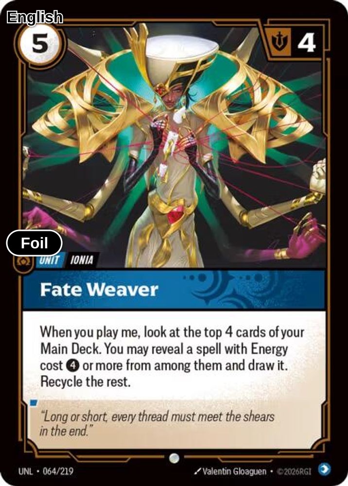Fate Weaver [UNL - 064/219] C Unleashed - Foil
