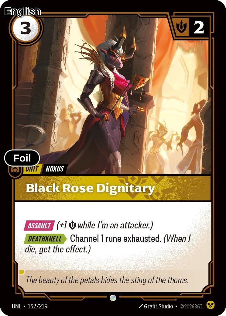 Black Rose Dignitary [UNL - 152/219] C Unleashed - Foil