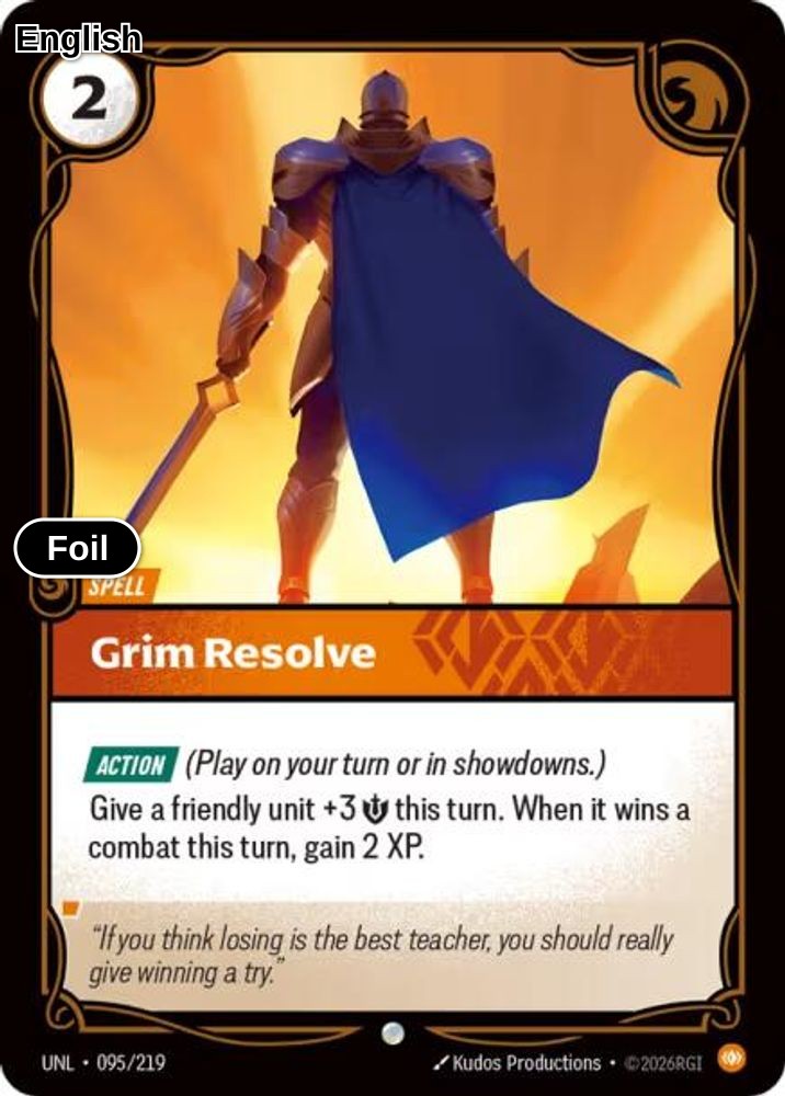 Grim Resolve [UNL - 095/219] C Unleashed - Foil