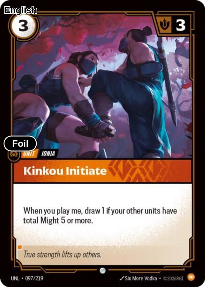 Kinkou Initiate [UNL - 097/219] C Unleashed - Foil