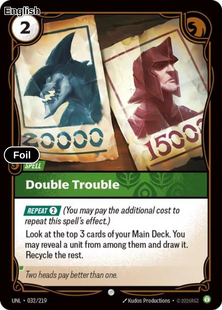Double Trouble [UNL - 032/219] C Unleashed - Foil