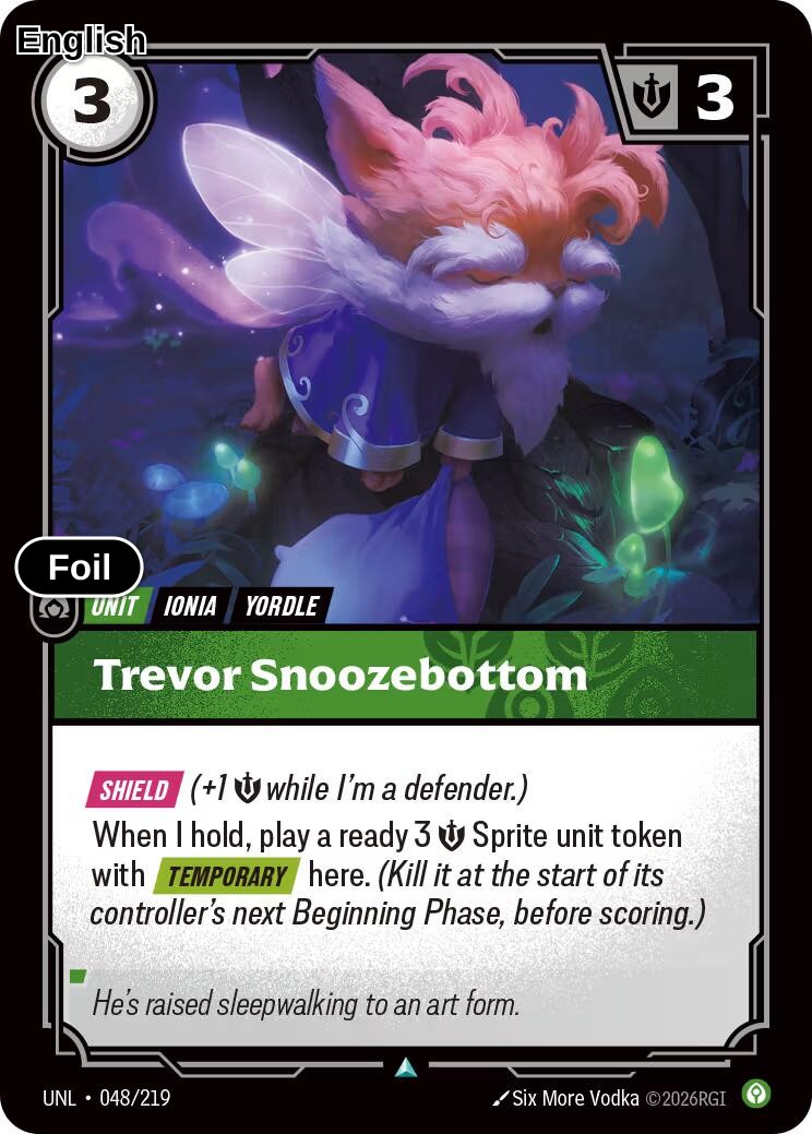 Trevor Snoozebottom [UNL - 048/219] U Unleashed - Foil