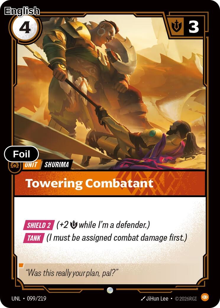Towering Combatant [UNL - 099/219] C Unleashed - Foil