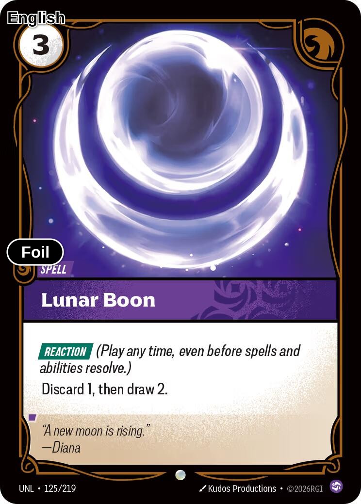 Lunar Boon [UNL - 125/219] C Unleashed - Foil