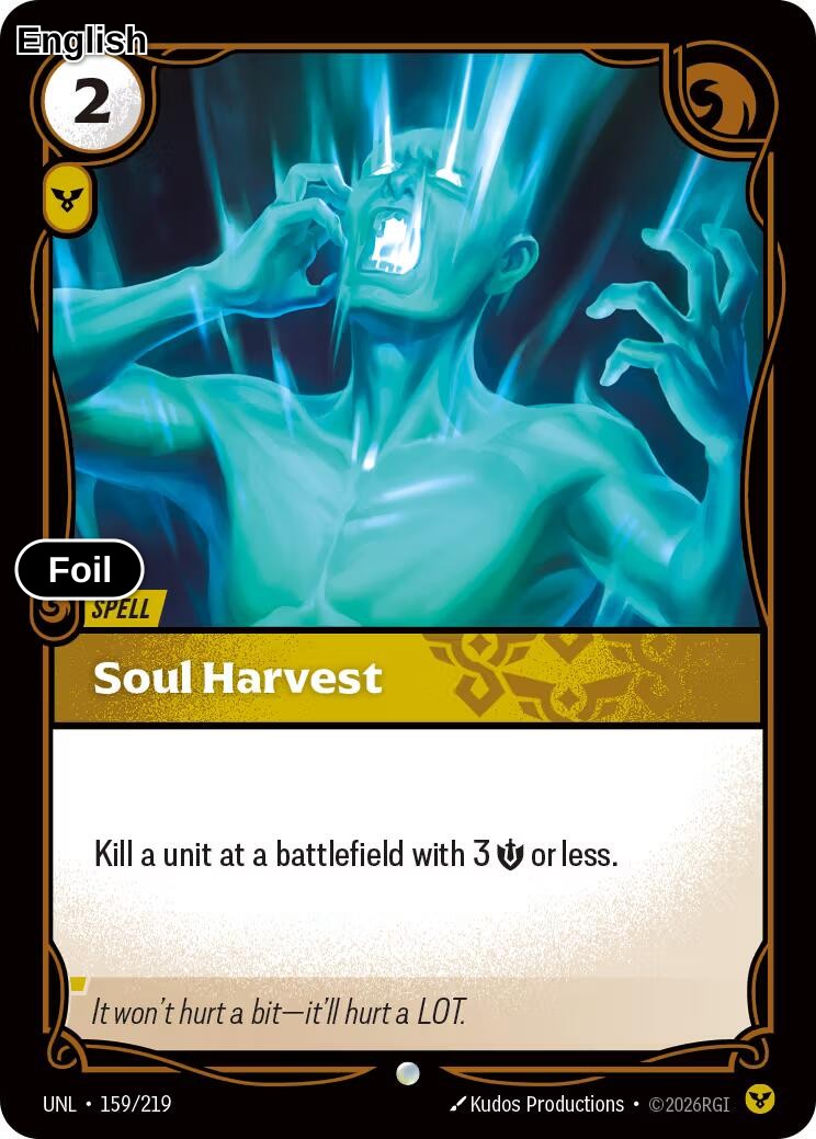 Soul Harvest [UNL - 159/219] C Unleashed - Foil