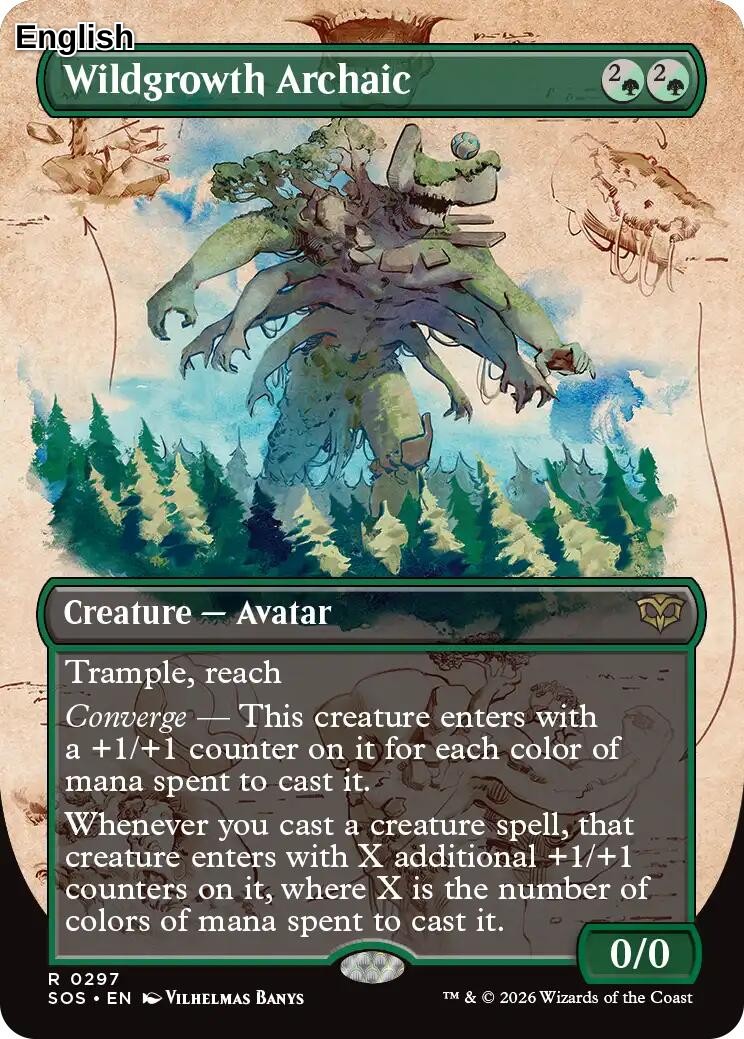 Wildgrowth Archaic (Borderless) [SOS - 297] Secrets of Strixhaven