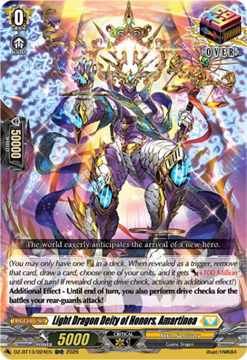 Light Dragon Deity of Honors, Amartinoa (DZ-BT13/024EN) [Parallactic Clash]