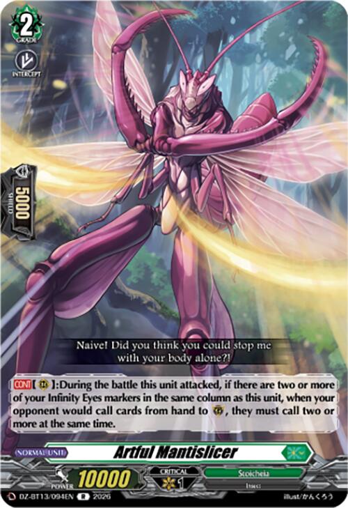 Artful Mantislicer (DZ-BT13/094EN) [Parallactic Clash]