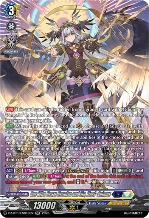 One Who Bears Resolve and Sin, Liael=Animus (DZ-BT13/SR10EN) [Parallactic Clash]