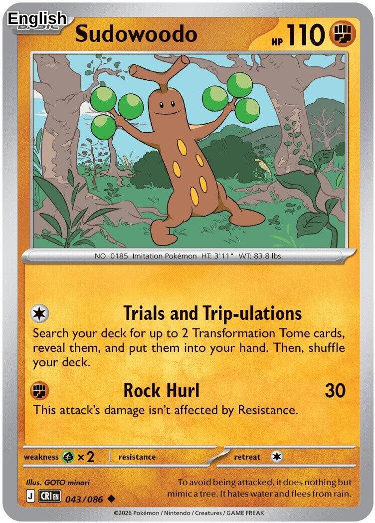 Sudowoodo [CRI - 043/086] ME04: Chaos Rising