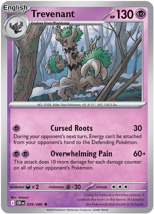 Trevenant [CRI - 039/086] ME04: Chaos Rising
