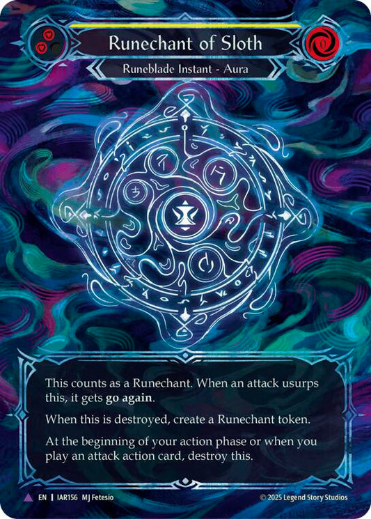 Runechant of Sloth (Yellow) (Marvel) [IAR156-MV] (Omens of the Third Age)  Cold Foil