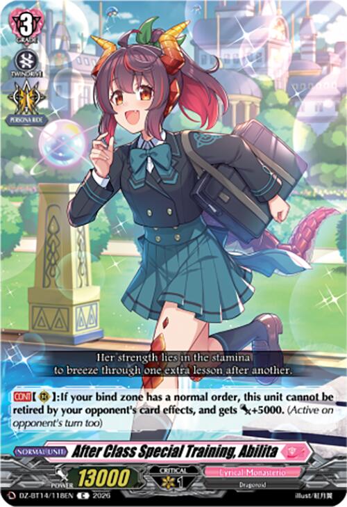 After Class Special Training, Abilita (DZ-BT14/118EN) [Envoys of the Crimson Moon]