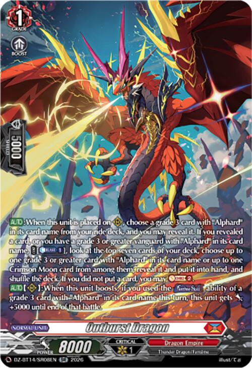 Outburst Dragon (DZ-BT14/SR08EN) [Envoys of the Crimson Moon]