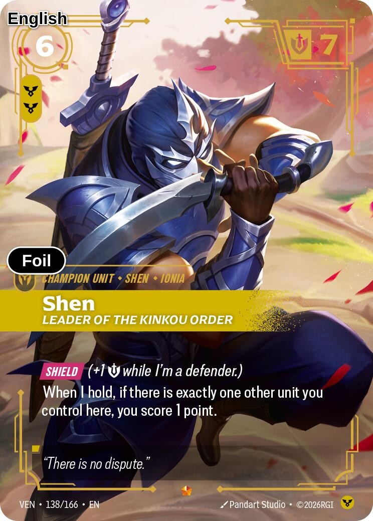 Shen, Leader of the Kinkou Order