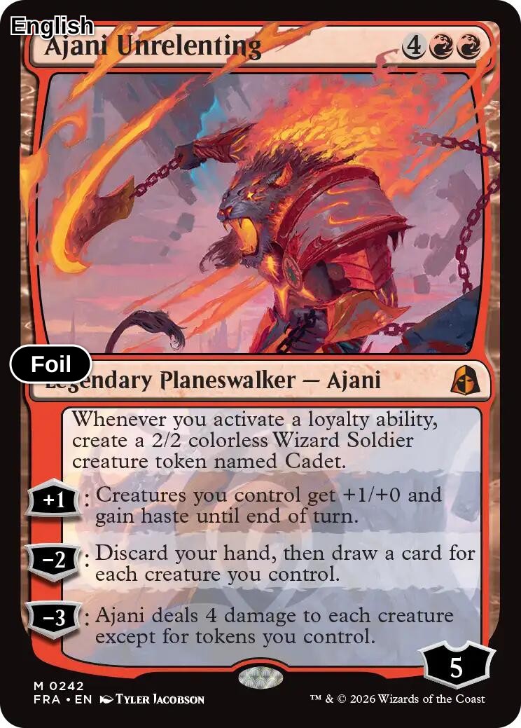 Ajani Unrelenting [FRA - 242] M Reality Fracture - Foil