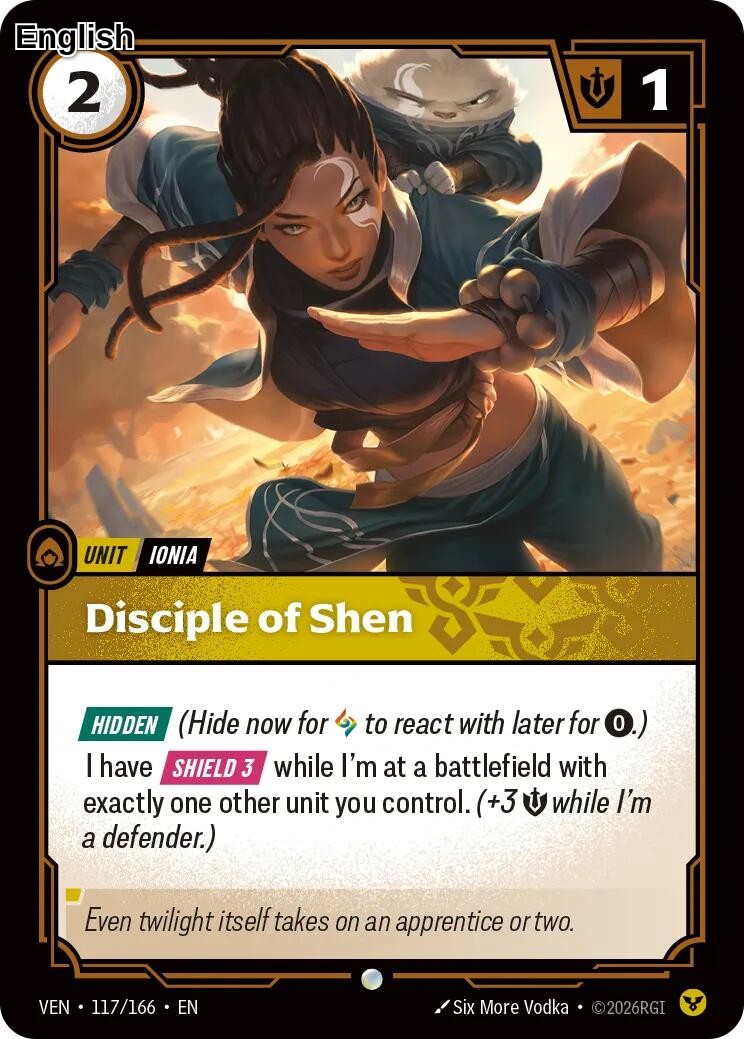 Disciple of Shen [VEN - 117/166] C Vendetta