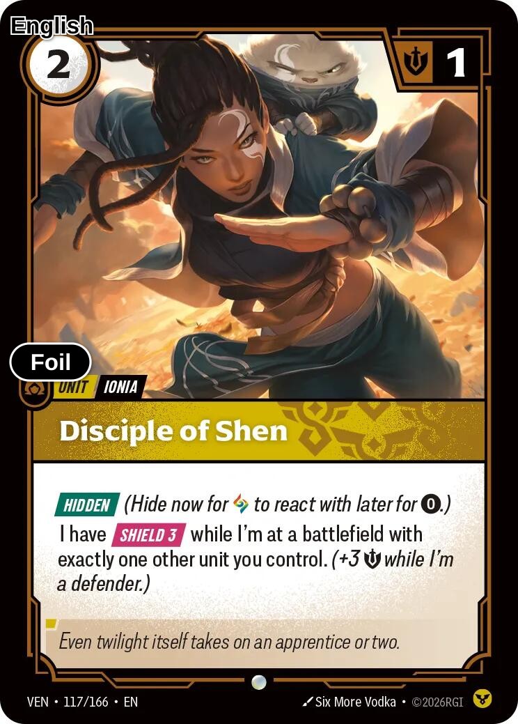 Disciple of Shen [VEN - 117/166] C Vendetta - Foil