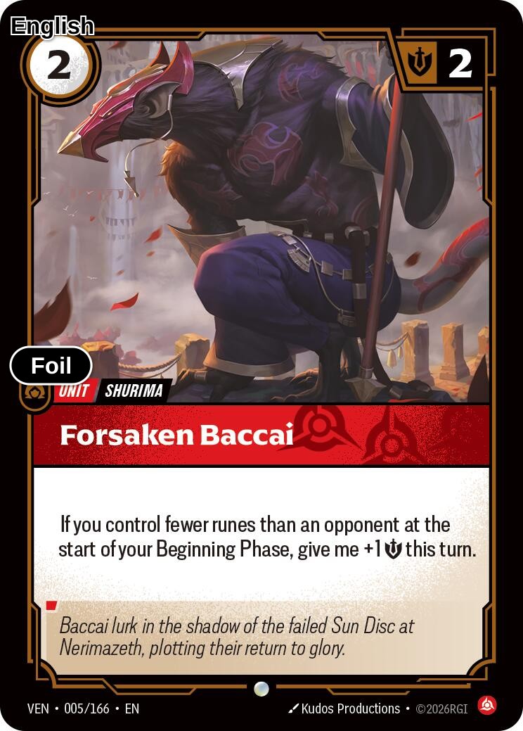Forsaken Baccai [VEN - 005/166] C Vendetta - Foil